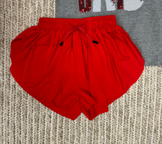 Childrens Red Swing Shorts