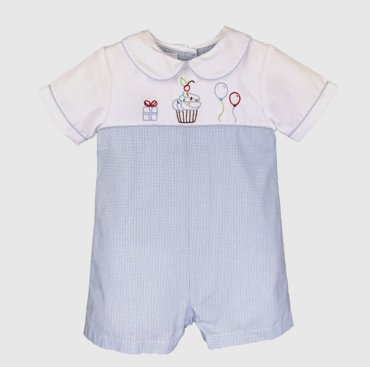 Childrens Birthday Embroidered Romper