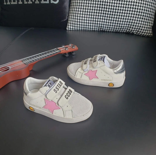 Childrens Pink Velcro Sneaker