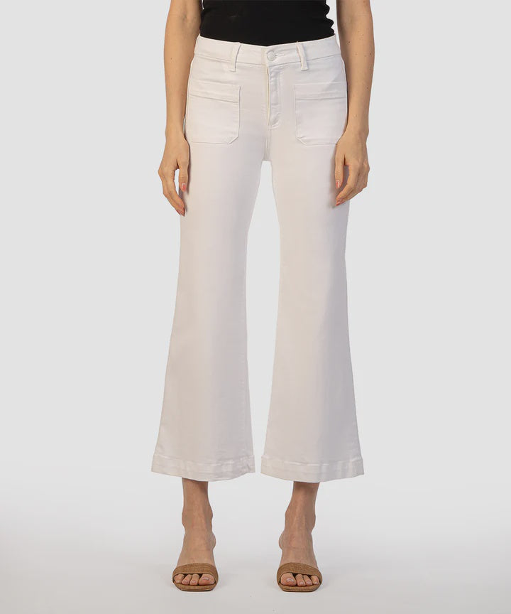 Womens Cropped White Jean