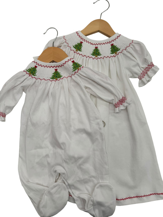 Childrens Smocked Bishop Christmas Footie