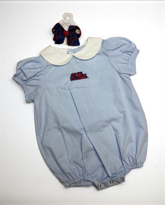 CHILDRENS LIGHT BLUE GIRLS OLE MISS BUBBLE