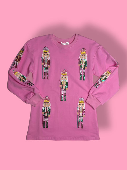 CHILDRENS PINK NUTCRACKER SEQUIN DRESS