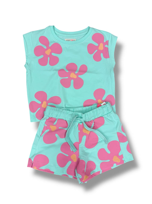 Childrens Retro Flower Short