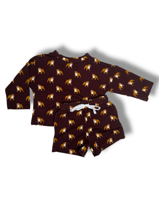 CHILDRENS BAMBOO BULLDOG SWEAT SET