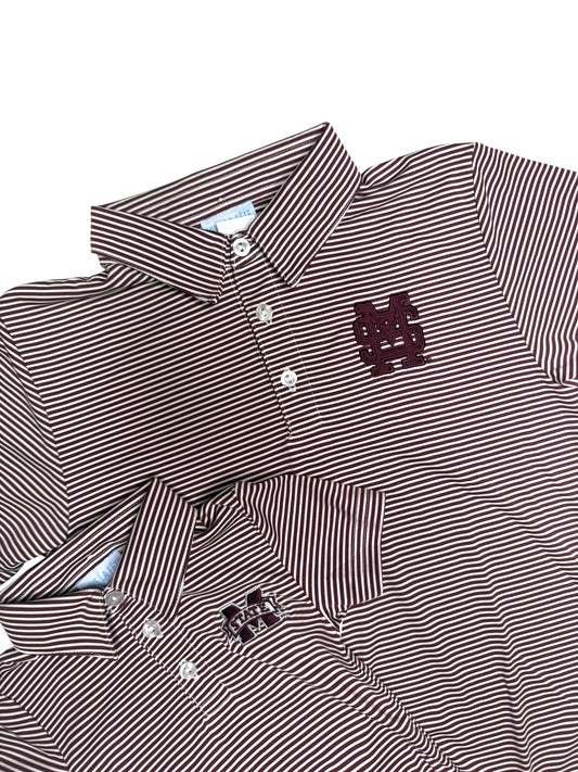 CHILDRENS MAROON MSU POLO