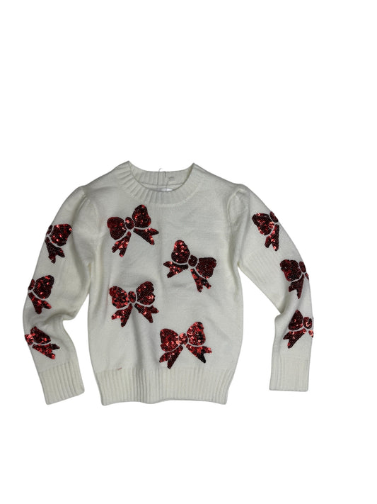 Childrens Red Bows Sweater