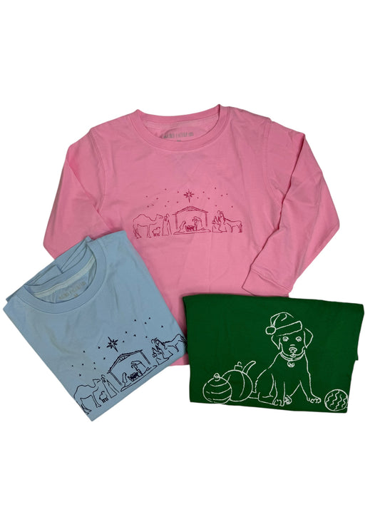 Childrens Holiday Tees LS