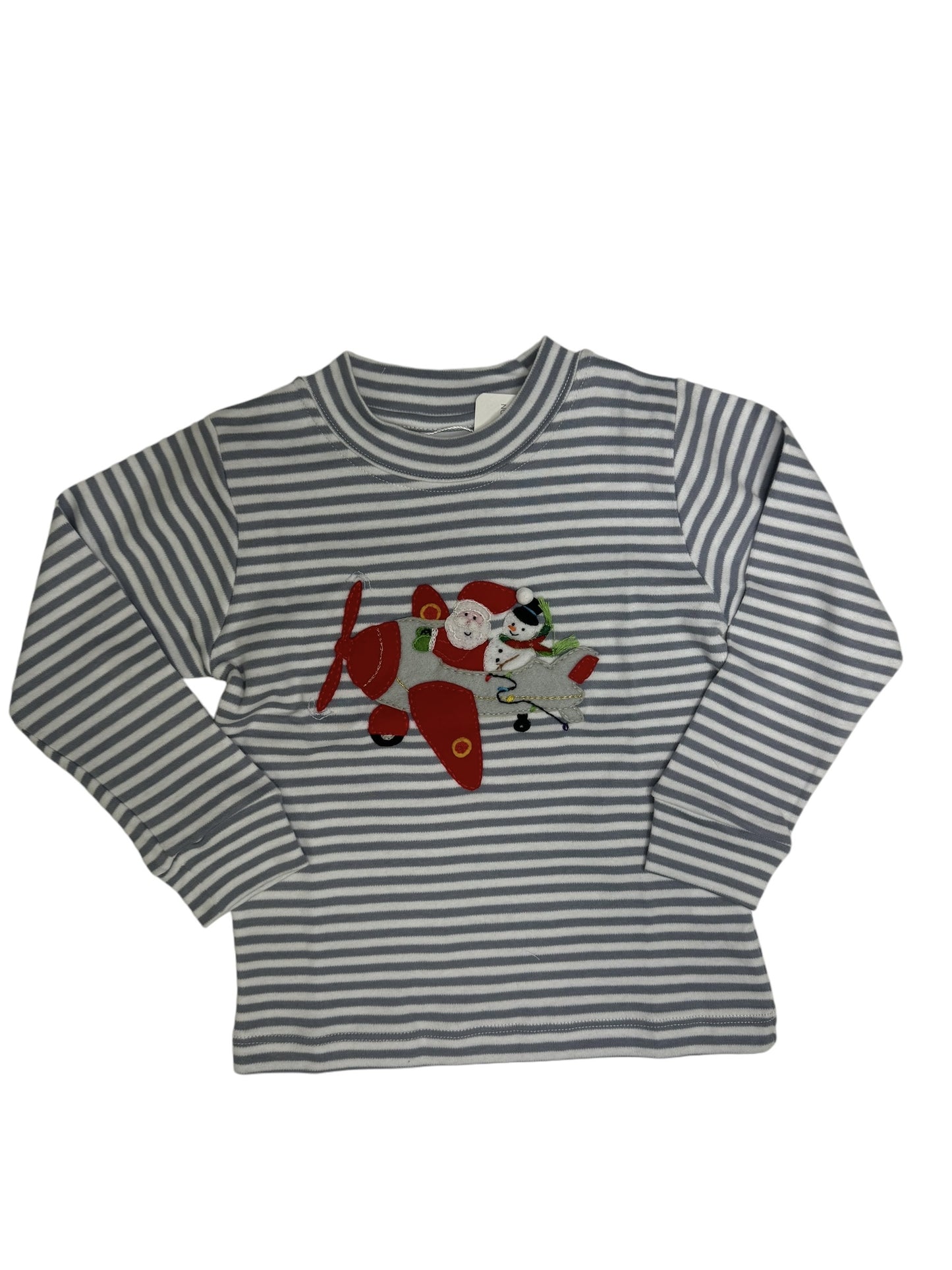 Childrens Santa Plane LS Tee