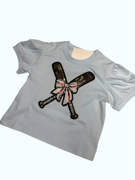 CHILDRENS SEQUIN BASEBALL TOP