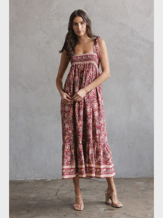 WOMENS MULTI FLORAL MAXI