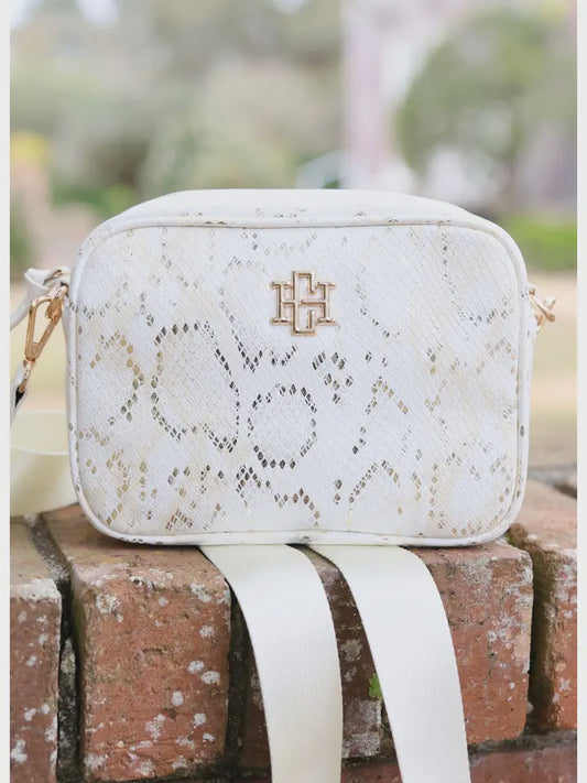 WOMENS CAMPBELL CROSSBODY IN METALLIC CREAM