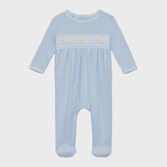 CHILDRENS LITTLE DUCKLINGS SMOCKED FOOTIE
