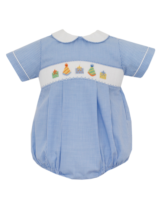 CHILDRENS BOY GINGHAM BIRTHDAY BUBBLE