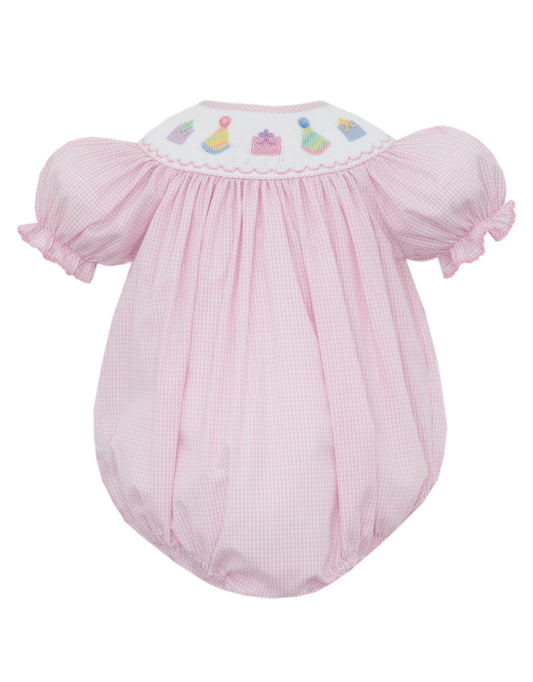 CHILDRENS GINGHAM BIRTHDAY GIRLS BUBBLE