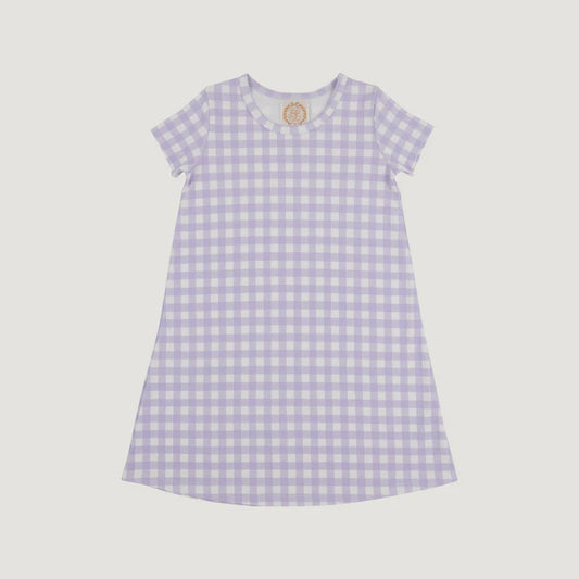 CHILDRENS LAUDERDALE LAVENDER GINGHAM POLLY DRESS