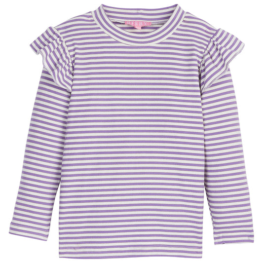 Childrens Sadie Lilac Sparkle Stripe Top